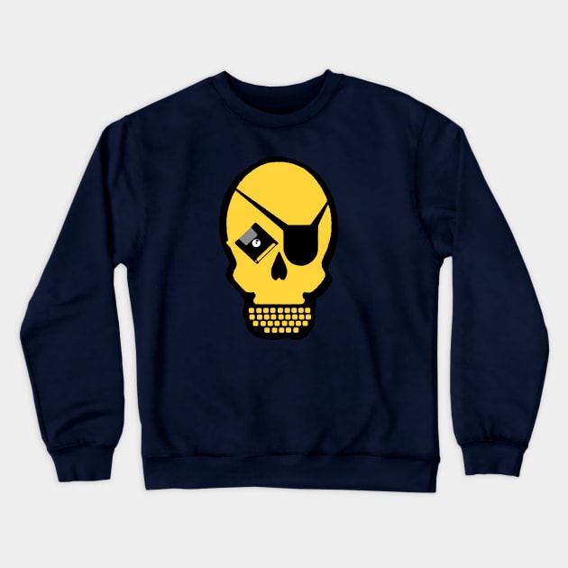 Hackers Skull Crewneck Sweatshirt by stark4n6